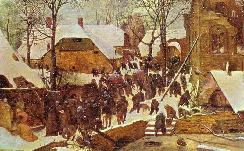 Pieter Bruegel the Elder Adoration of the Magi in Winter Landscape